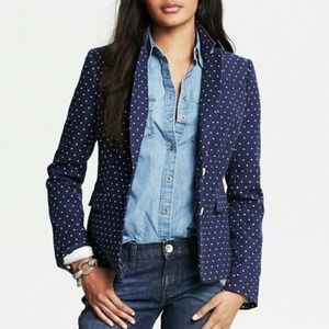 Banana Republic Navy Polka Dot Blazer | Size 6